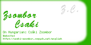 zsombor csaki business card